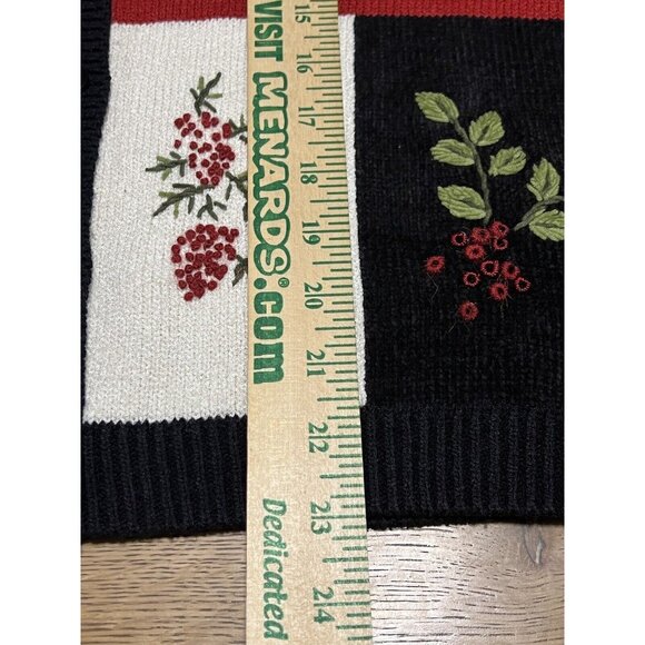 Alfred‎ Dunner Cardinals Embroidered Christmas Sweater Size Petite Birds Holiday - Picture 6 of 11